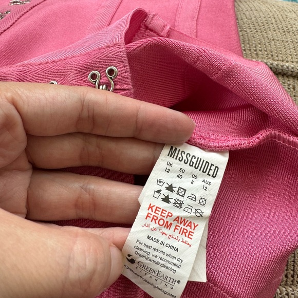 Missguided Bodycon Bandage Dress in Pink size S - Picture 4 of 6